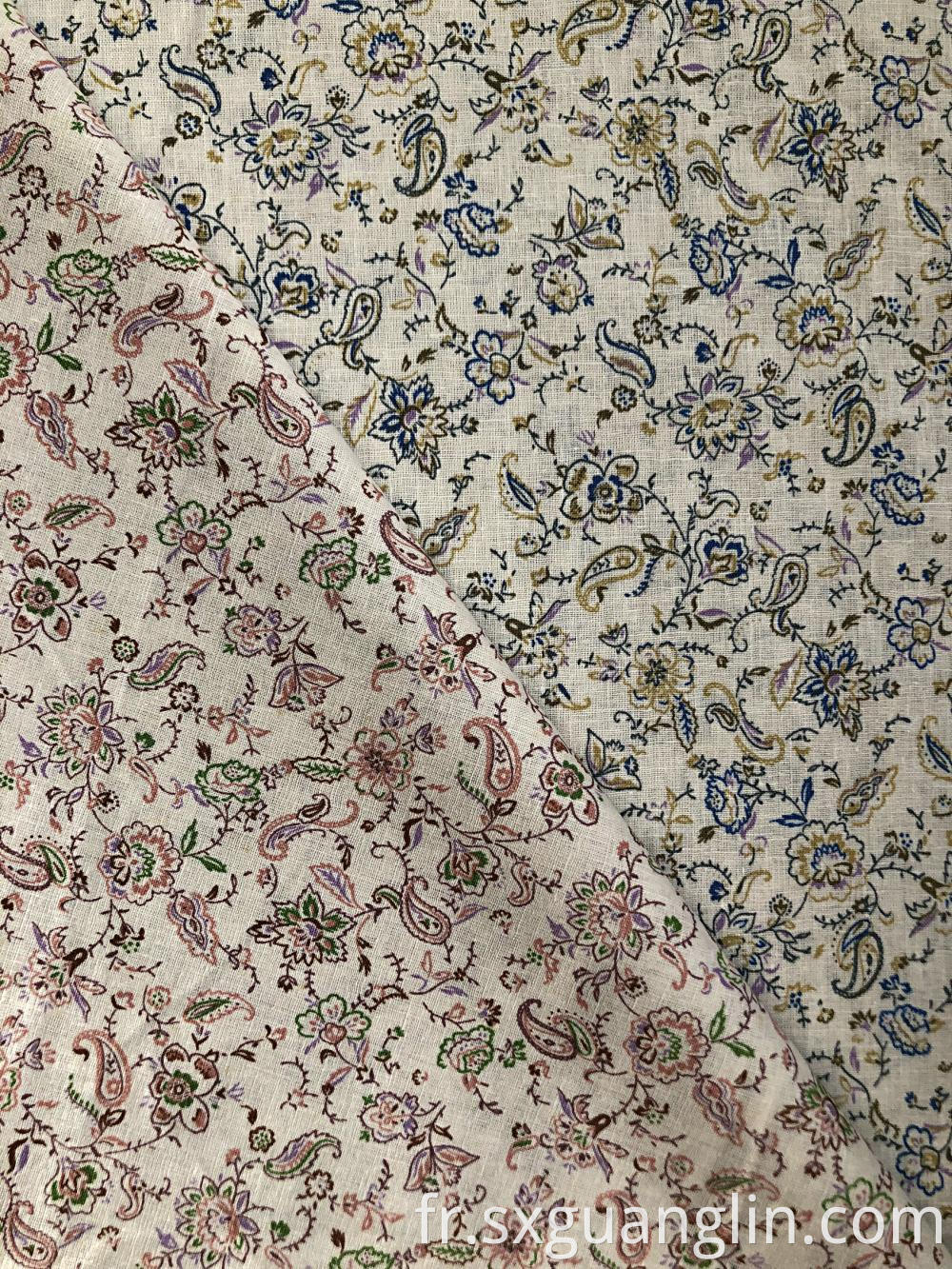 linen cotton print fabric